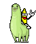 Banana riding on lla